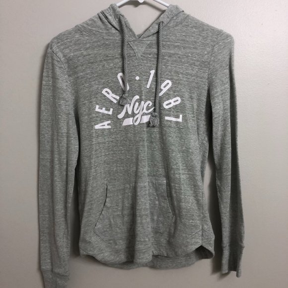 Aeropostale Hoodie Light Grey Small - Picture 1 of 4